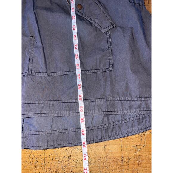 Womens Free People Dark Gray Lace Poplin Hooded Jacket Anorak Boho Size XS/S - Picture 8 of 9